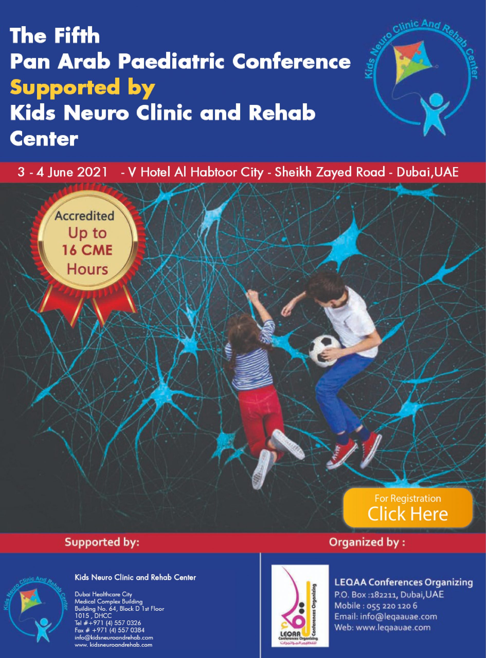 The Fifth Pan Arab Pediatric Conference Supported by Kids Neuro Clinic and Rehab Center